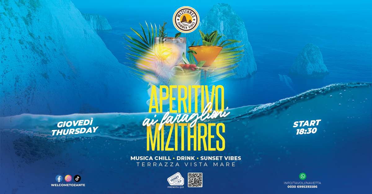 Aperitivo al tramonto vista faraglioni (Giovedì)